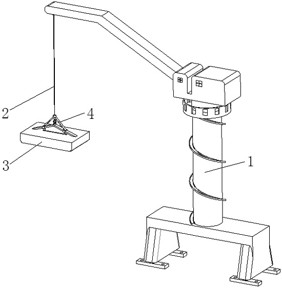 Self-adaptive stable permanent magnet crane