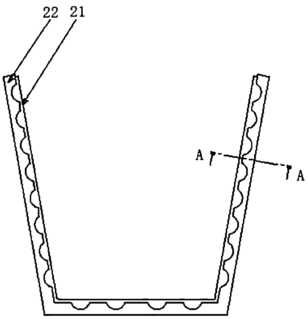 High-strength composite flexible channel structure