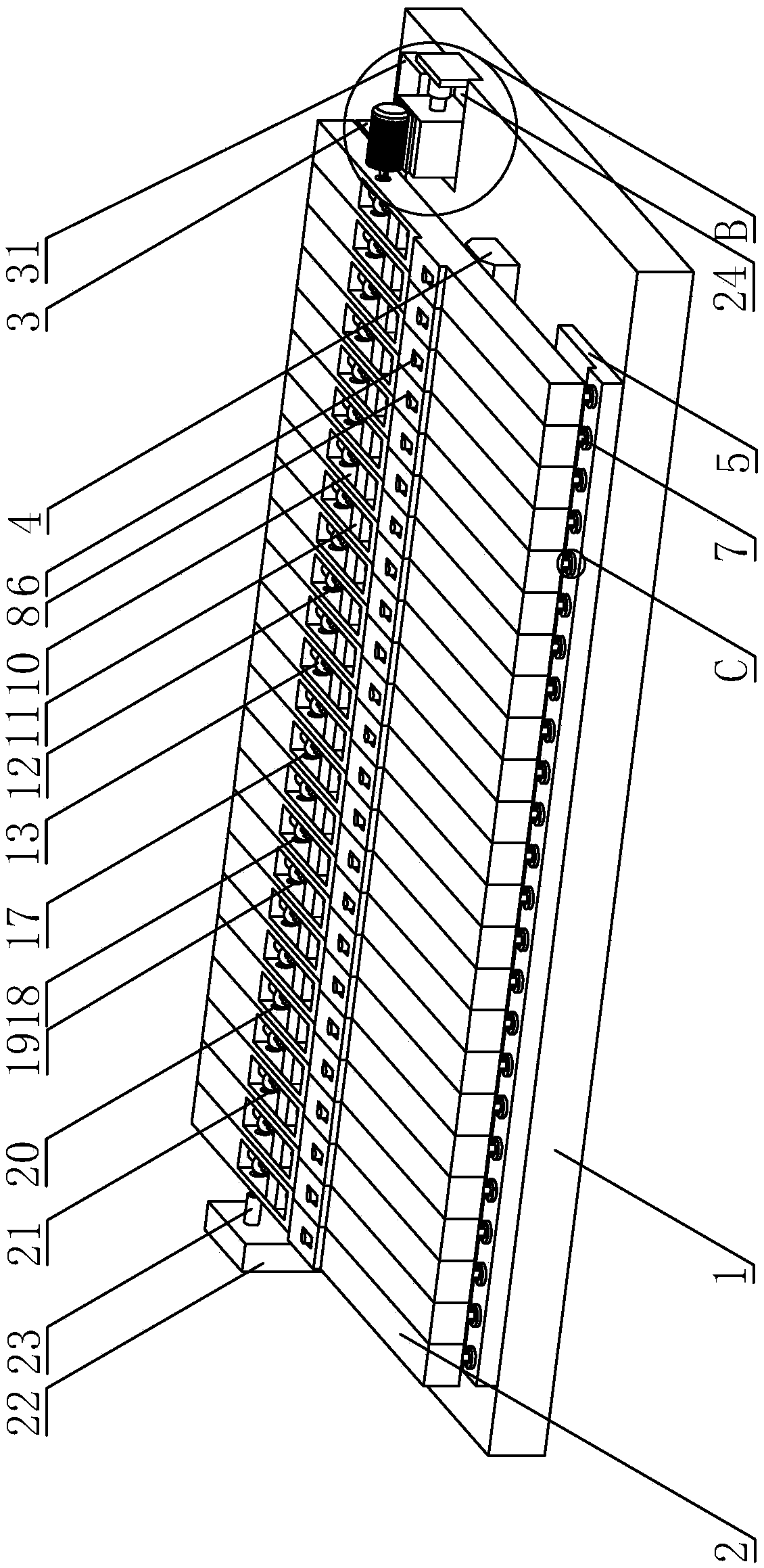 Piano key playing force adjusting device