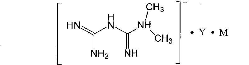 Metformin acidic double salt compound and preparation method