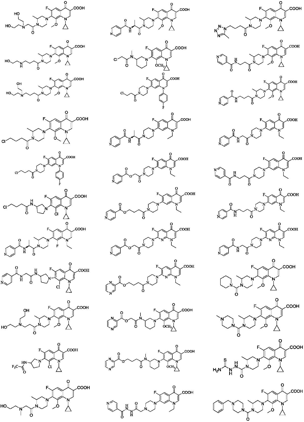 Fluoroquinolone amino derivatives and use thereof in prevention and control of citrus diseases