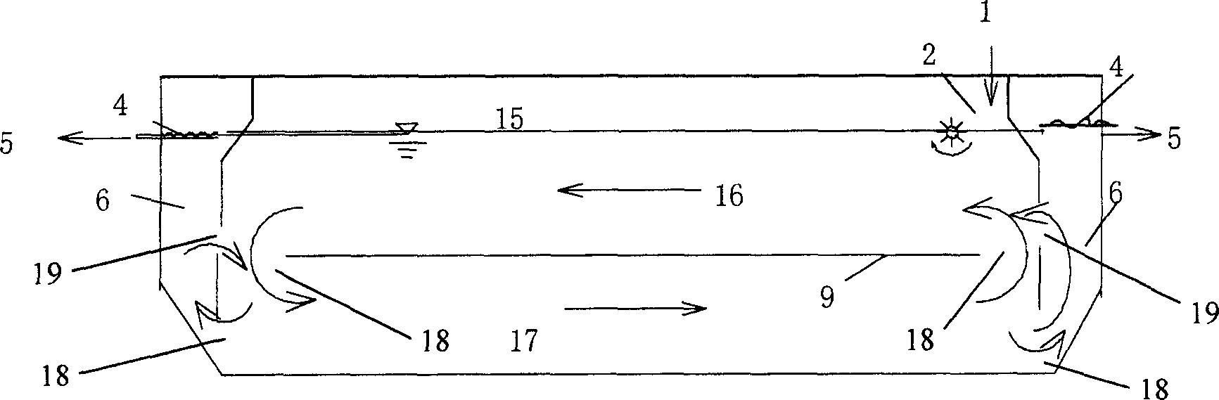 Incorporated double settling zone tridimensional circulating oxidation ditch facility and method of operating thereof