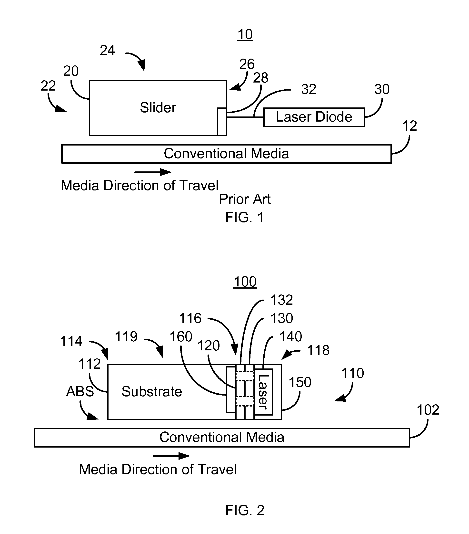 Energy assisted magnetic recording head having laser integrated mounted to slider
