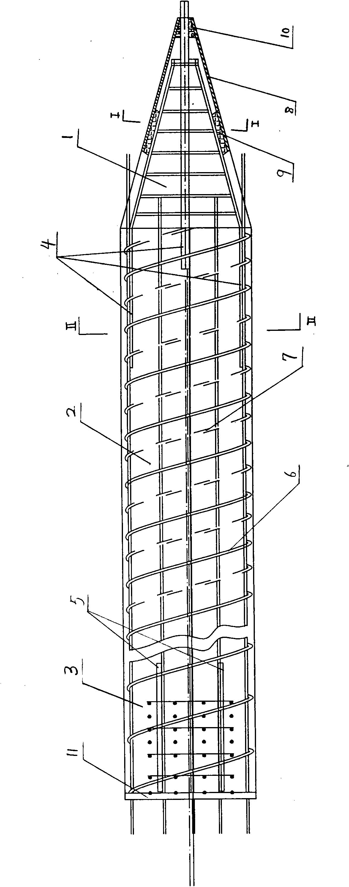 Full prestressed concrete integrated root solid square pile with steel pile tip and manufacturing method thereof