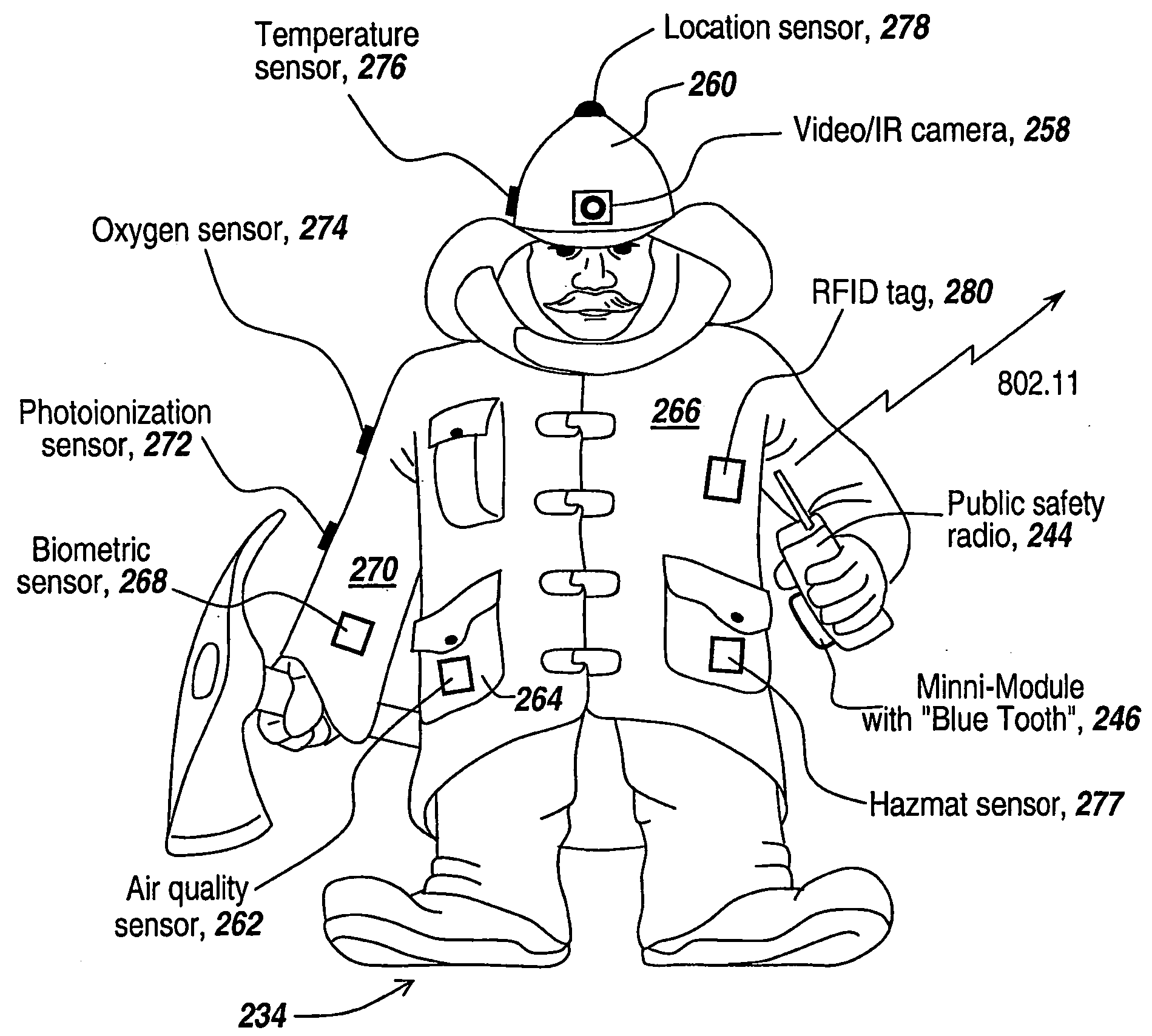 Wearable or portable device including sensors and an image input for establishing communications interoperability and situational awareness of events at an incident site