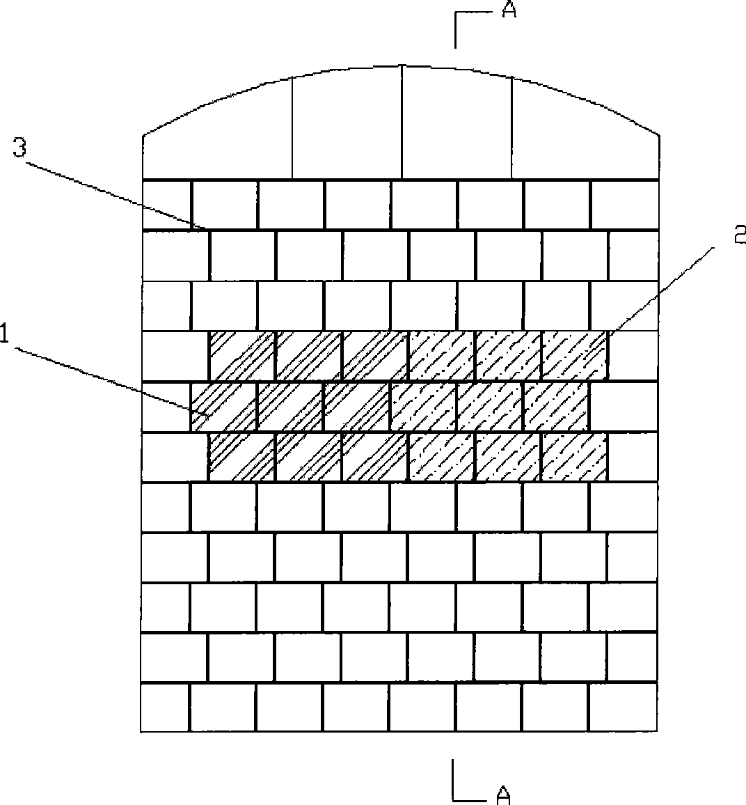 Abrasion resistant steel fiber reinforcement pouring precast block for coke dry quenching oven