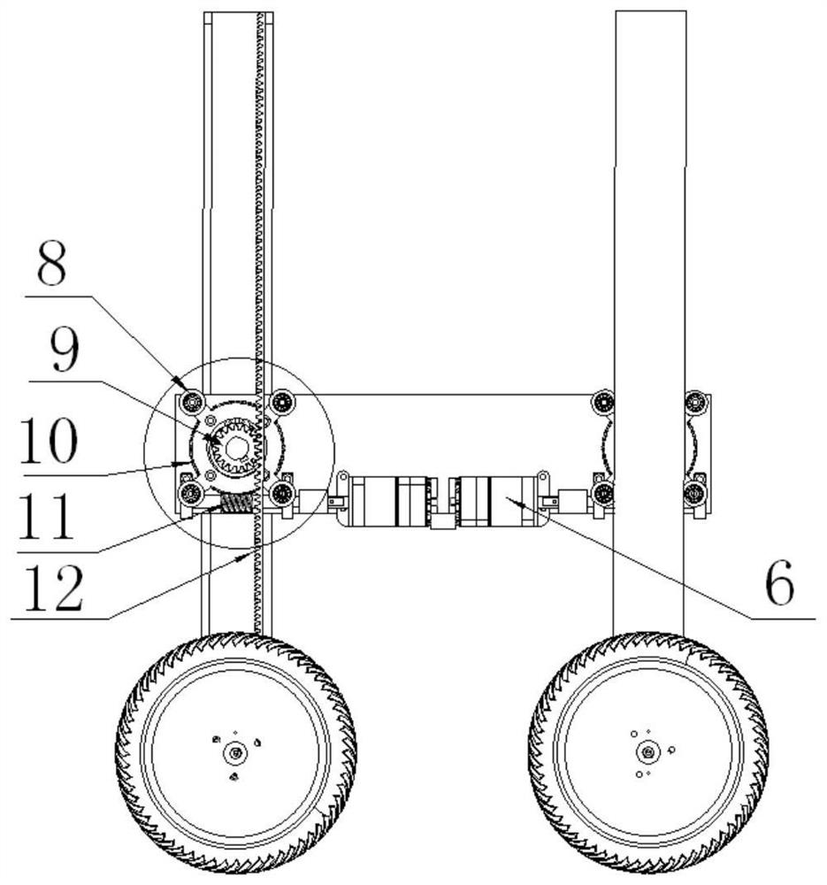 A rack-and-pinion structure bouncing mobile robot