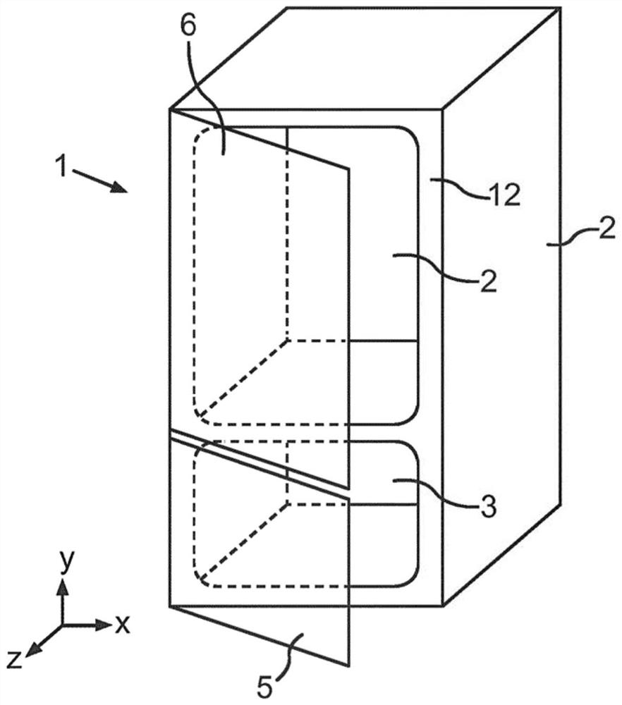 Household refrigerating appliances with refrigerated space, refrigerated space and pressure compensating valve