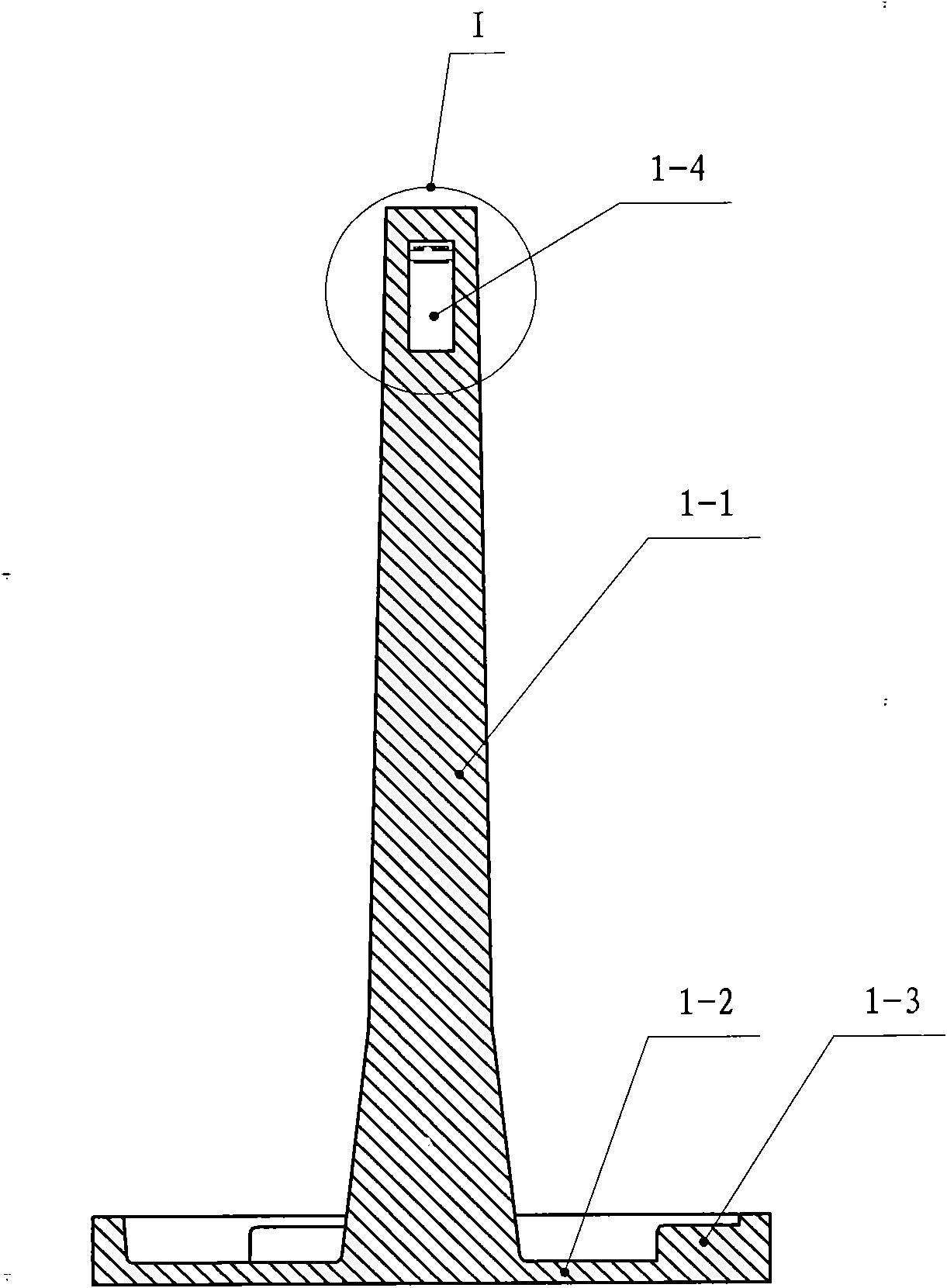 Heavy wheel cast bottom mold making core supporting disc, device and process