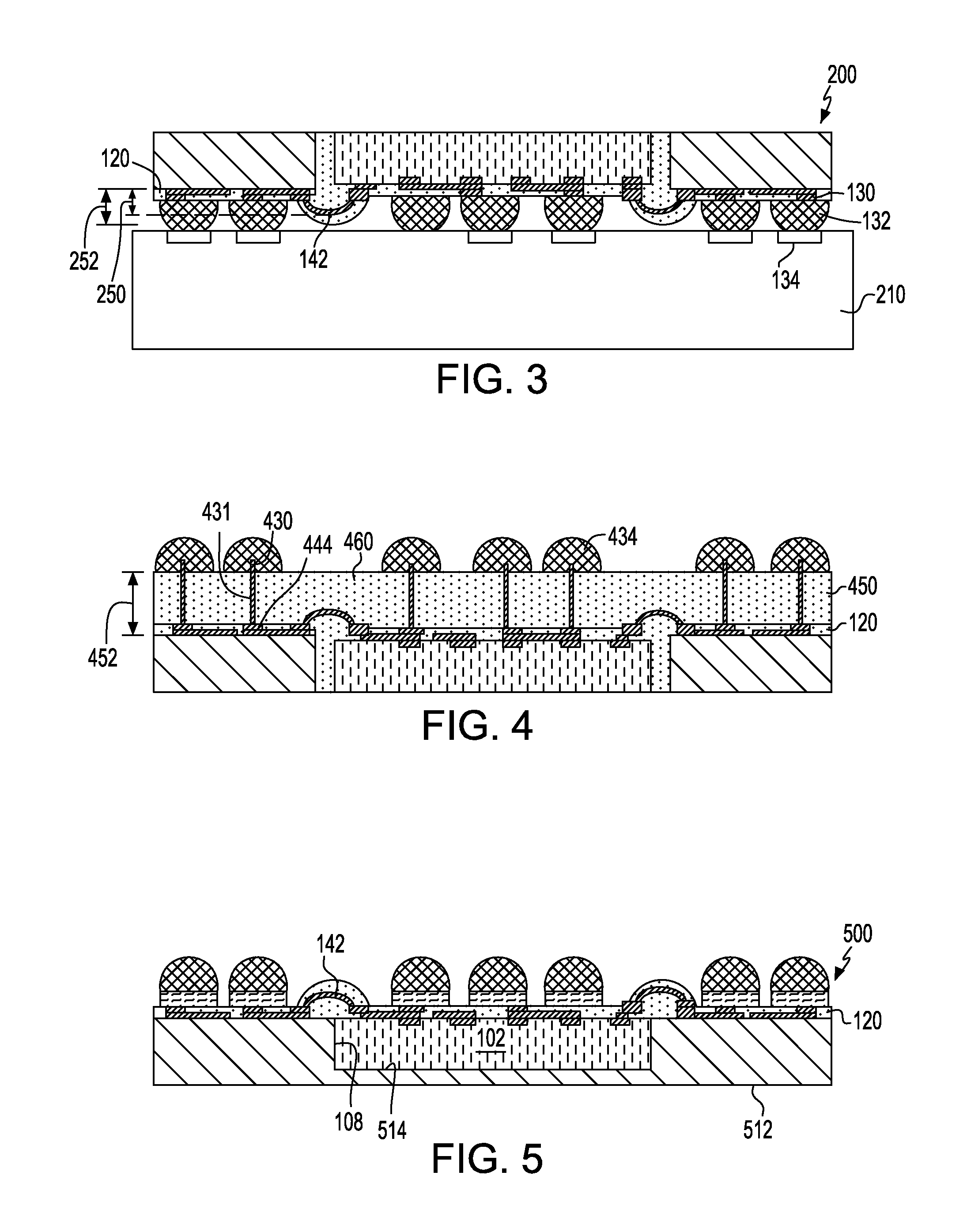 Wafer level packages with mechanically decoupled fan-in and fan-out areas