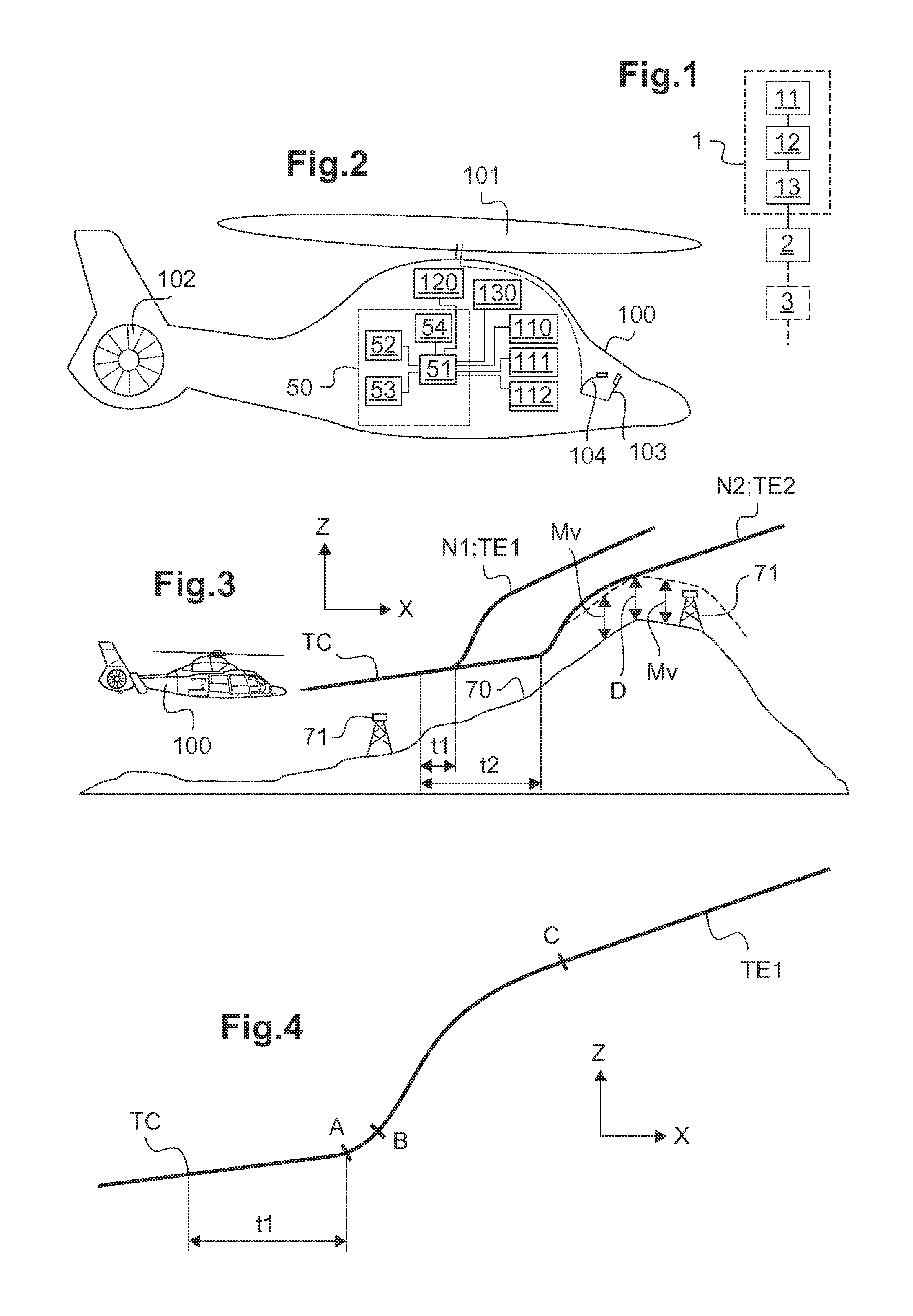 Method and a device for issuing terrain avoidance warnings for a rotary wing aircraft