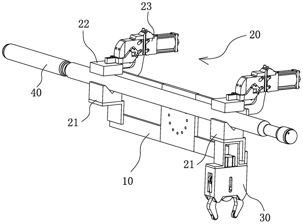 Multifunctional clamping jaw for injection molding machine assembly