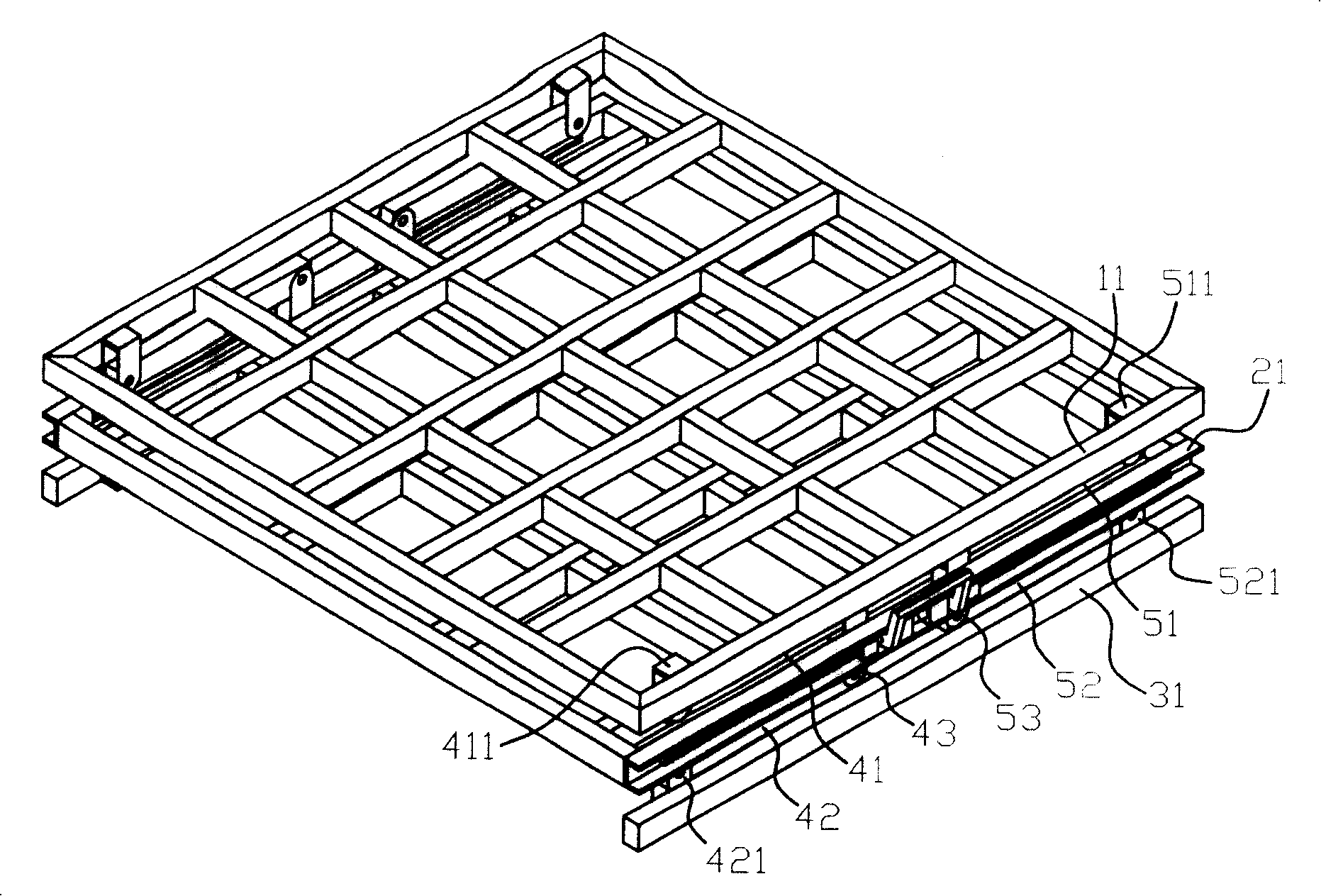 Containerized goods loading and transporting method as well as goods shelves for the method