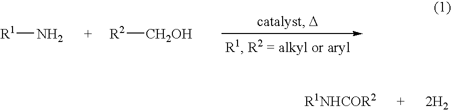 Process for preparing amides from alcohols and amines
