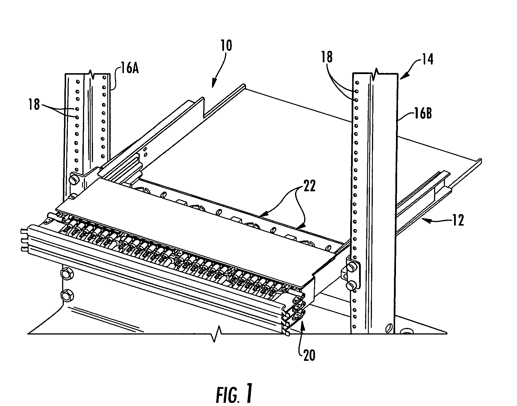 Rear-slidable extension in a fiber optic equipment tray