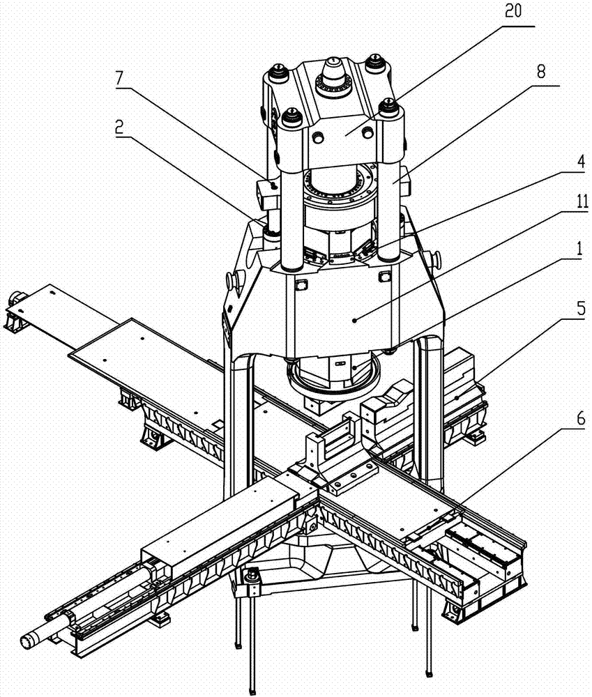 Forging machine with return cylinder anti-unbalance-loading mechanisms and assembling method and using method thereof