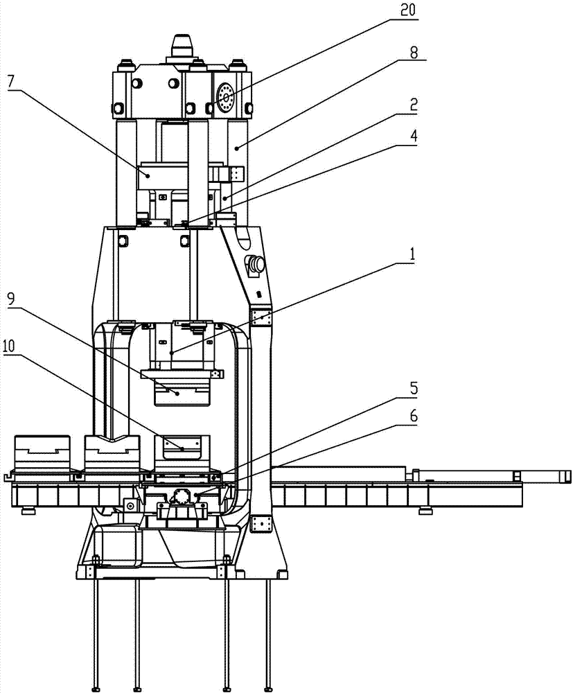 Forging machine with return cylinder anti-unbalance-loading mechanisms and assembling method and using method thereof