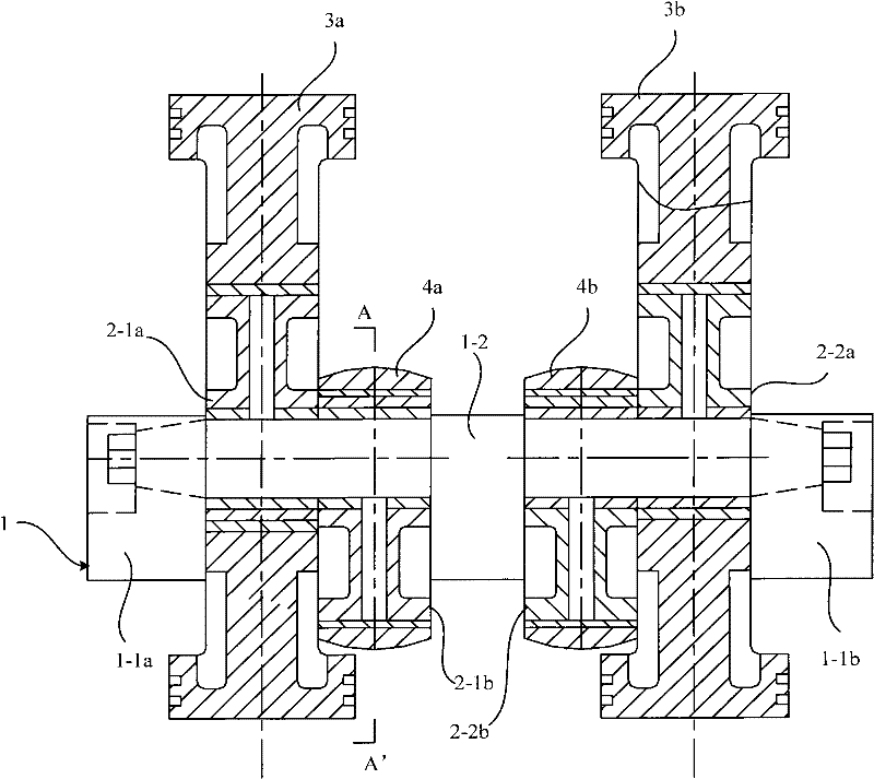 Crank-round slider mechanism, crank shaft thereof and equipment using same