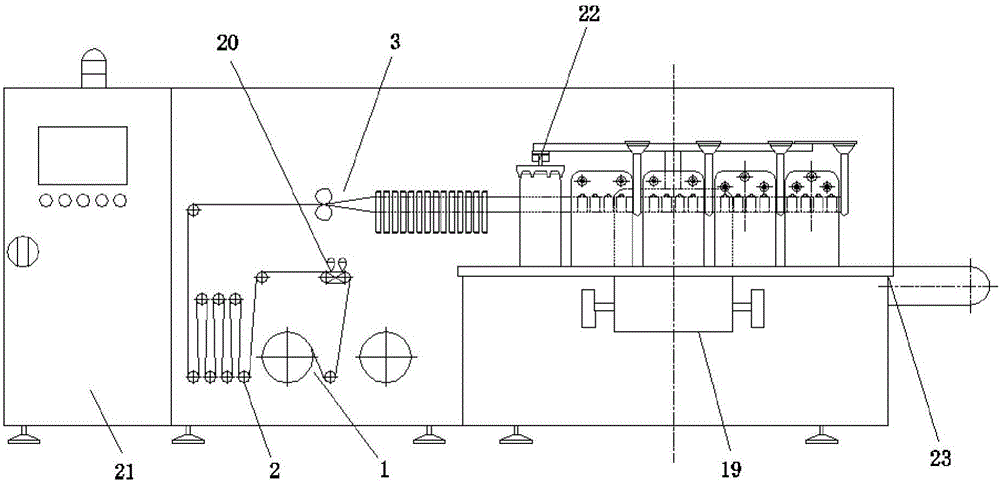 Rotating disc type suction nozzle bottle packaging machine