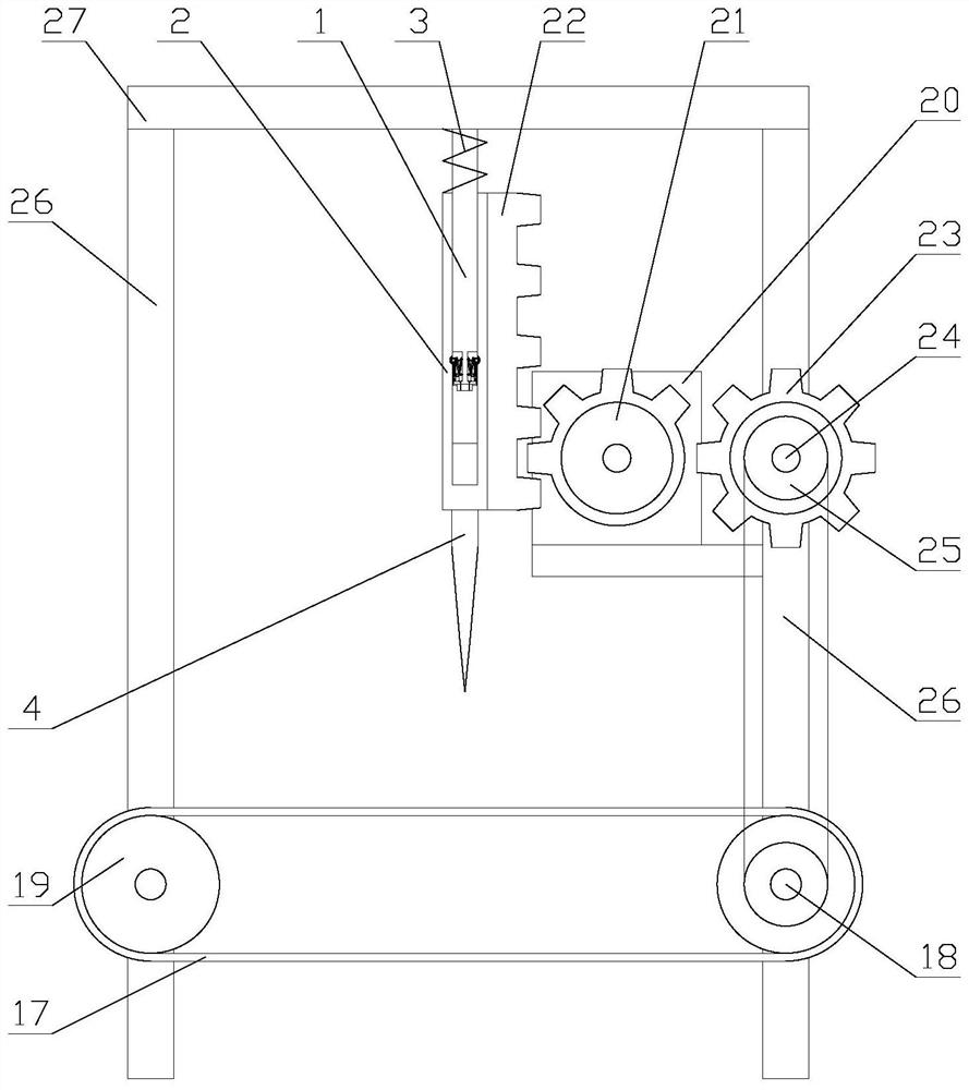 Automatic punching device for plastic products