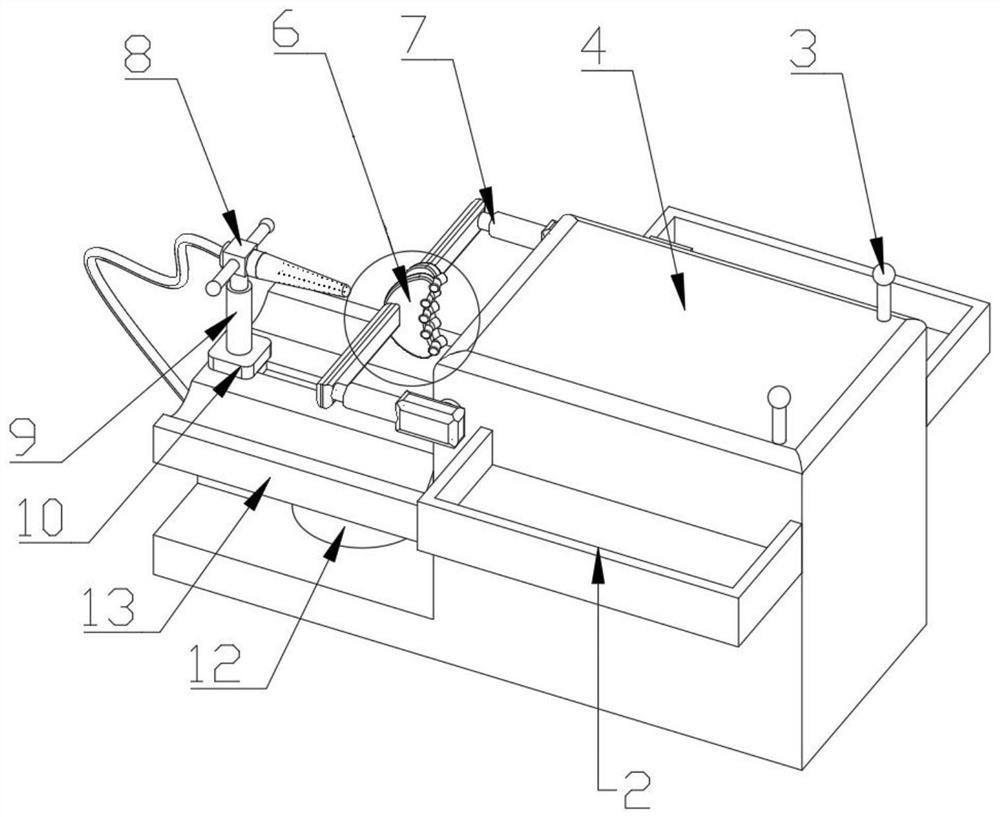 Anal lubricating fluid filling operation table before anorectal operation