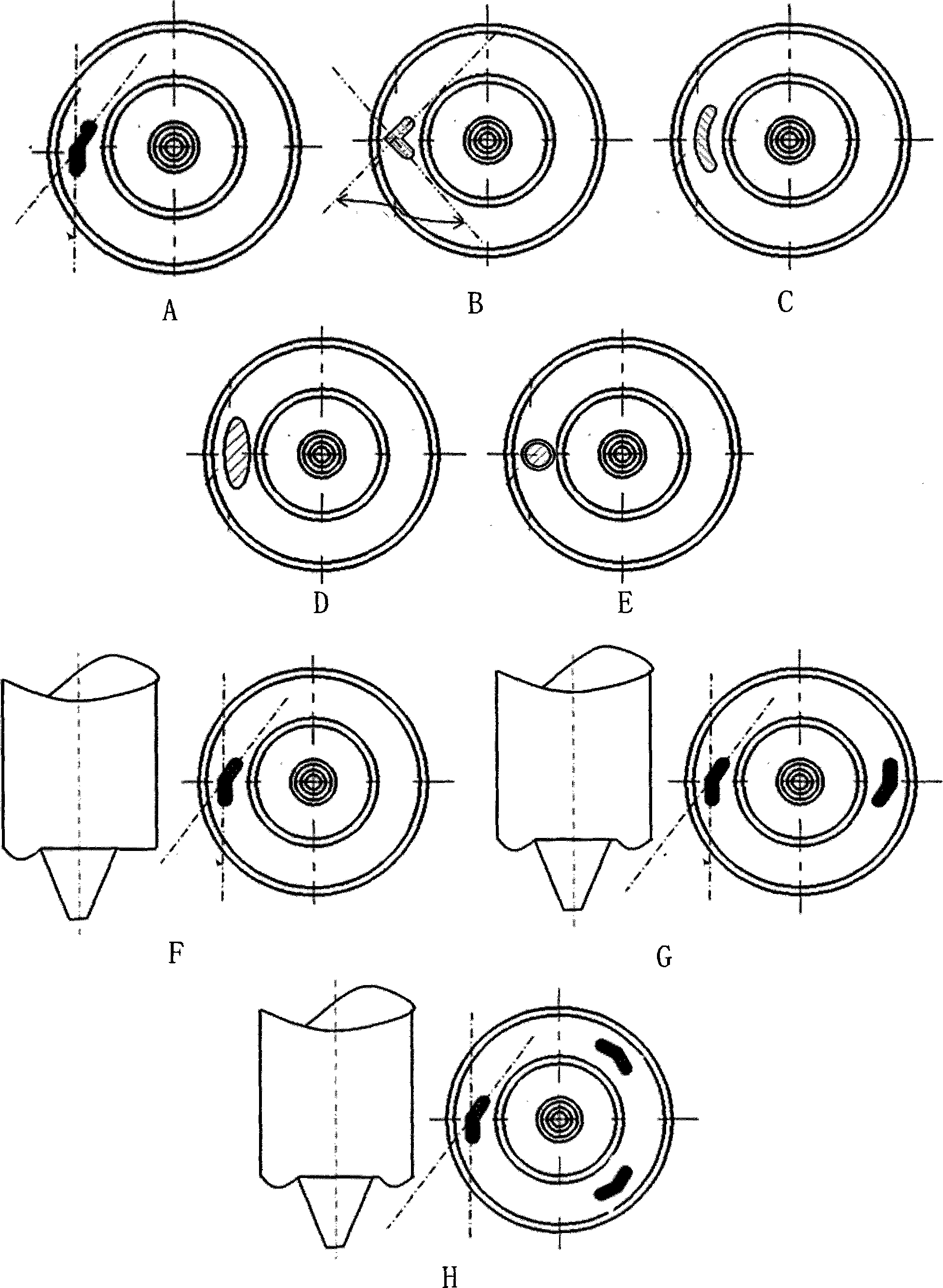 Aclinal self-upsetting, stirring and friction welding method and tool