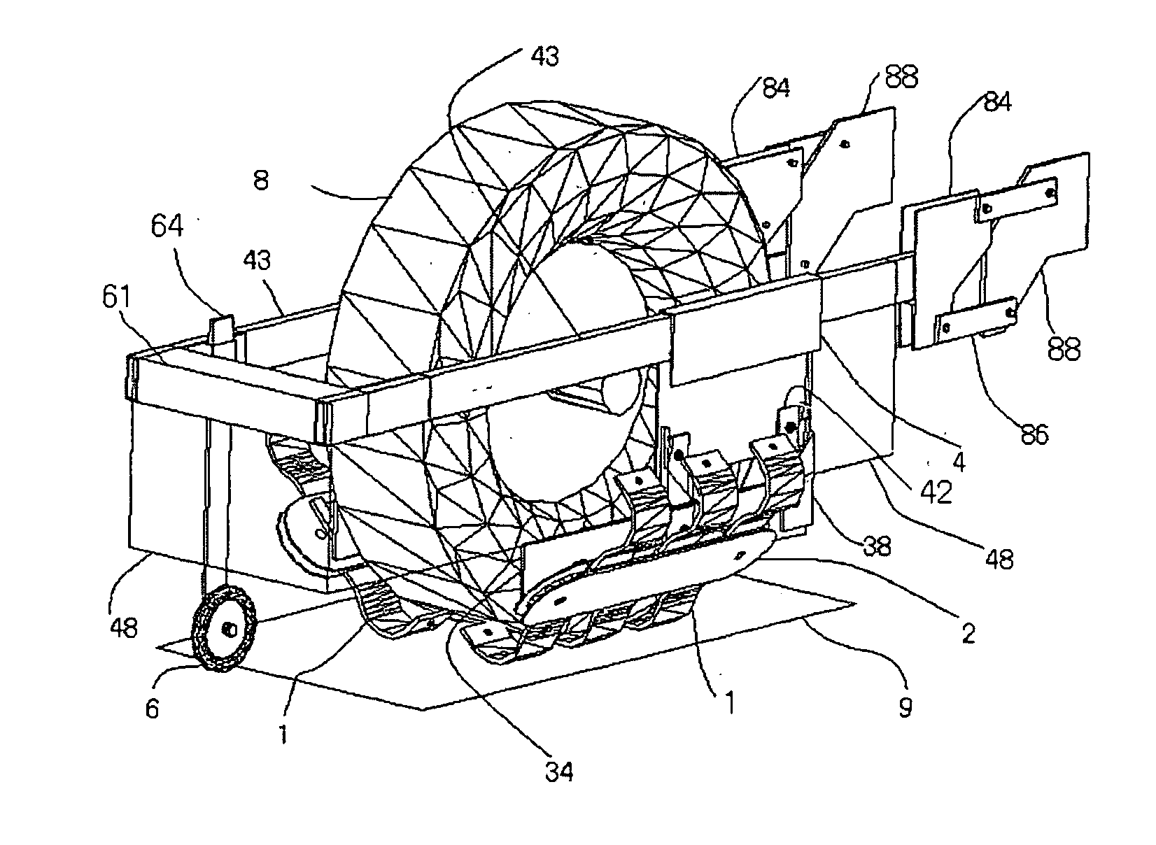 Control device for tread contact conditions of vehicles