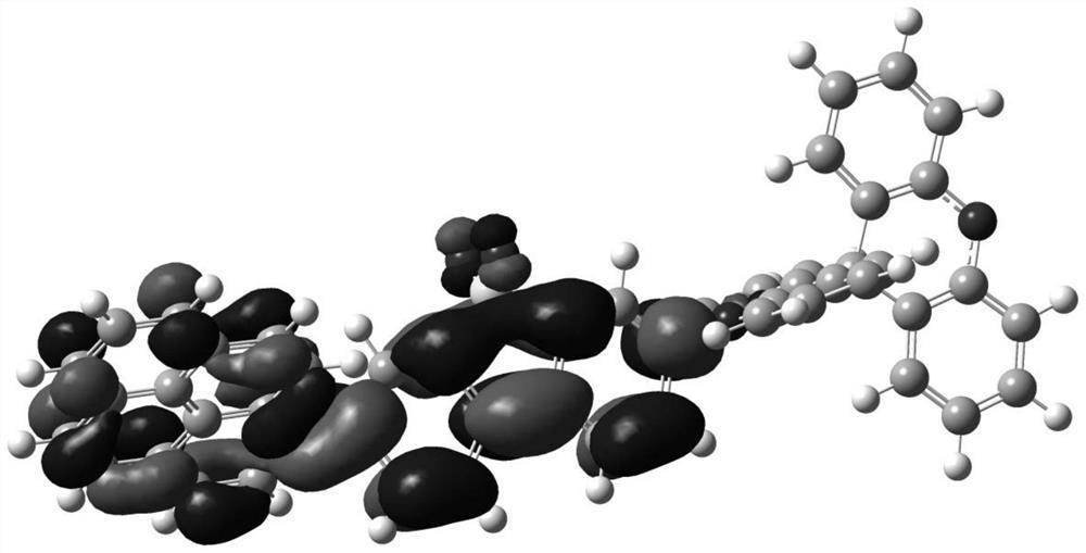 Red delayed fluorescent material based on pyrene unit and preparation method thereof