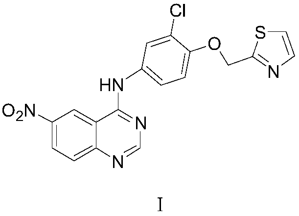Preparation method of 6-nitro-4-substituted aminoquinazoline derivative