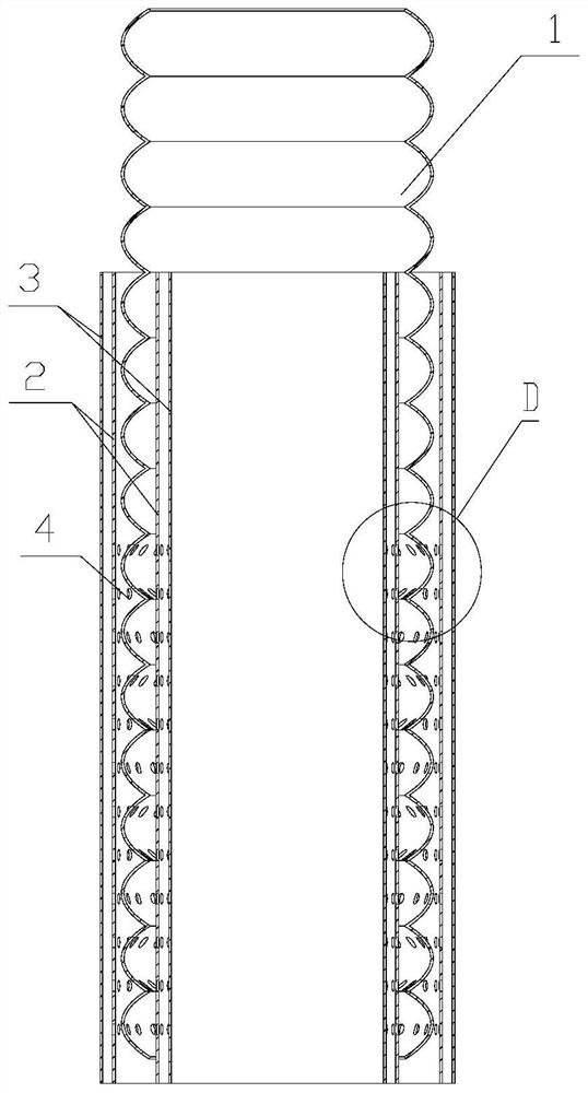 A staggered release double sustained-release coating multifunctional small-caliber artificial blood vessel and preparation method thereof