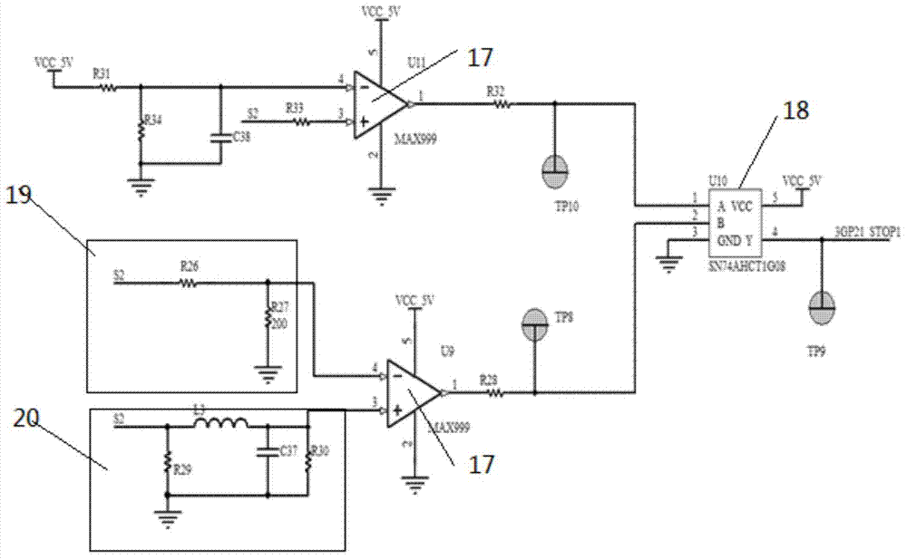 Circuit for expanding range of pulse laser short-range dynamic gain
