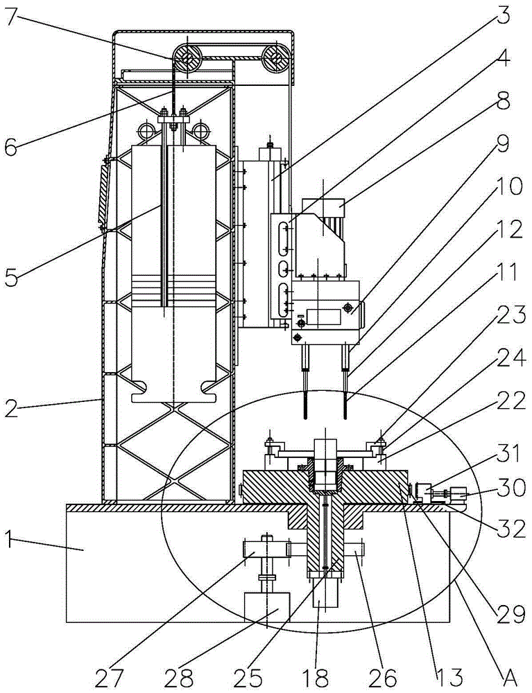 Multiple-meshing positioning type bulging clamping workbench mechanism