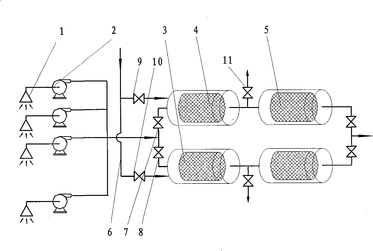 Pollution control device for preventing harmful gas from being short circuited