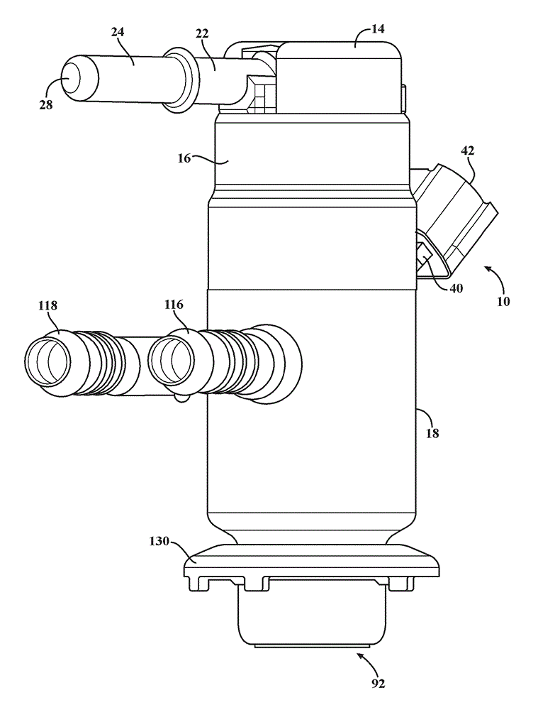 Reducing agent delivery unit of liquid cooling of selective catalytic reduction system of motor vehicle