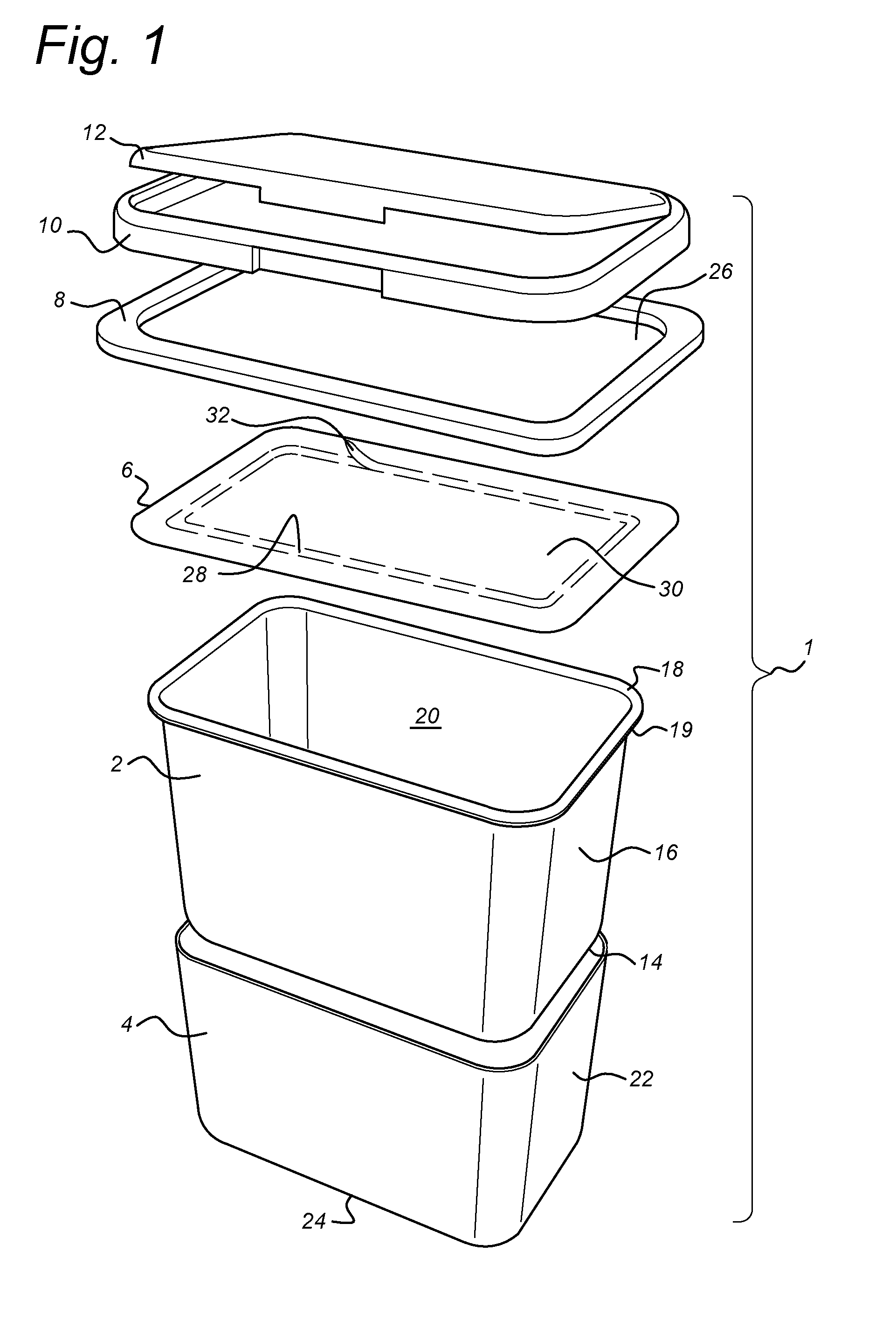 Thermoformed container with lid