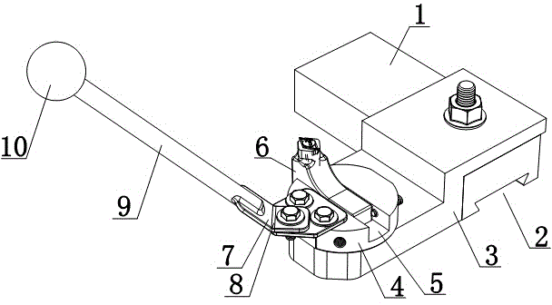 Sliding type operating lever of print transmission plate