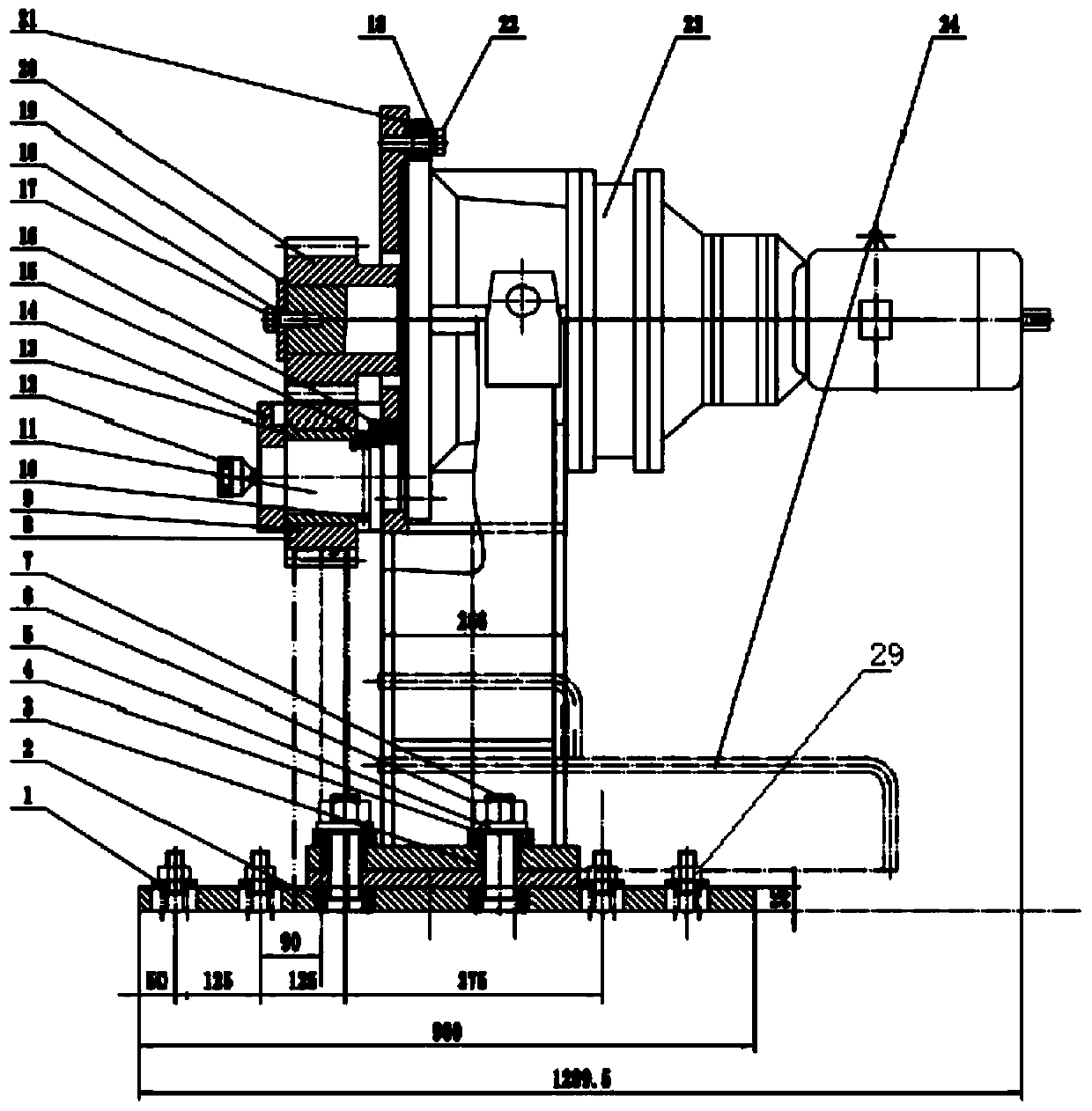 Steam turbine generator set maintenance barring gear