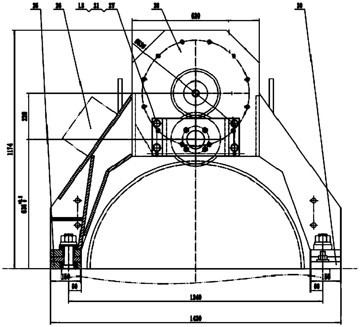 Steam turbine generator set maintenance barring gear