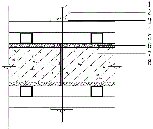 Steel-wood composite formwork and its construction method