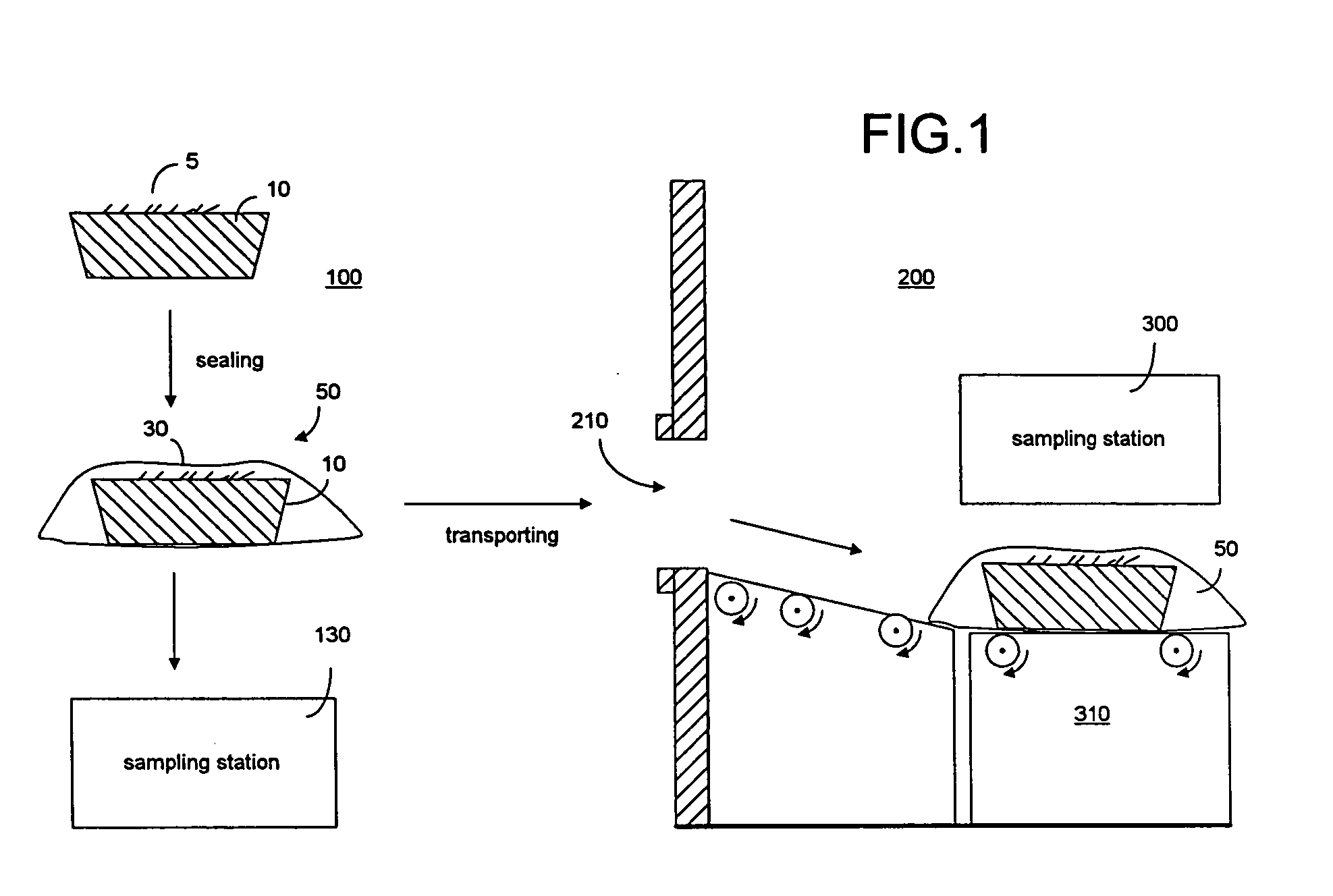 Method and device for isolating, collecting and transferring hazardous samples