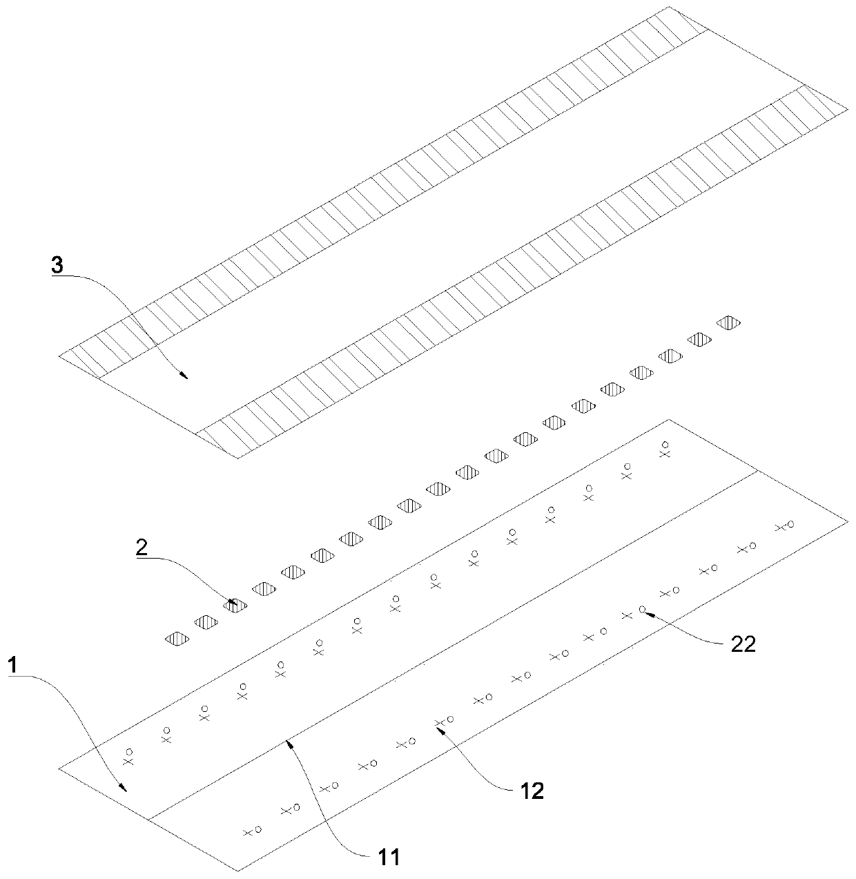 Cutting method for non-substrate double faced adhesive tape