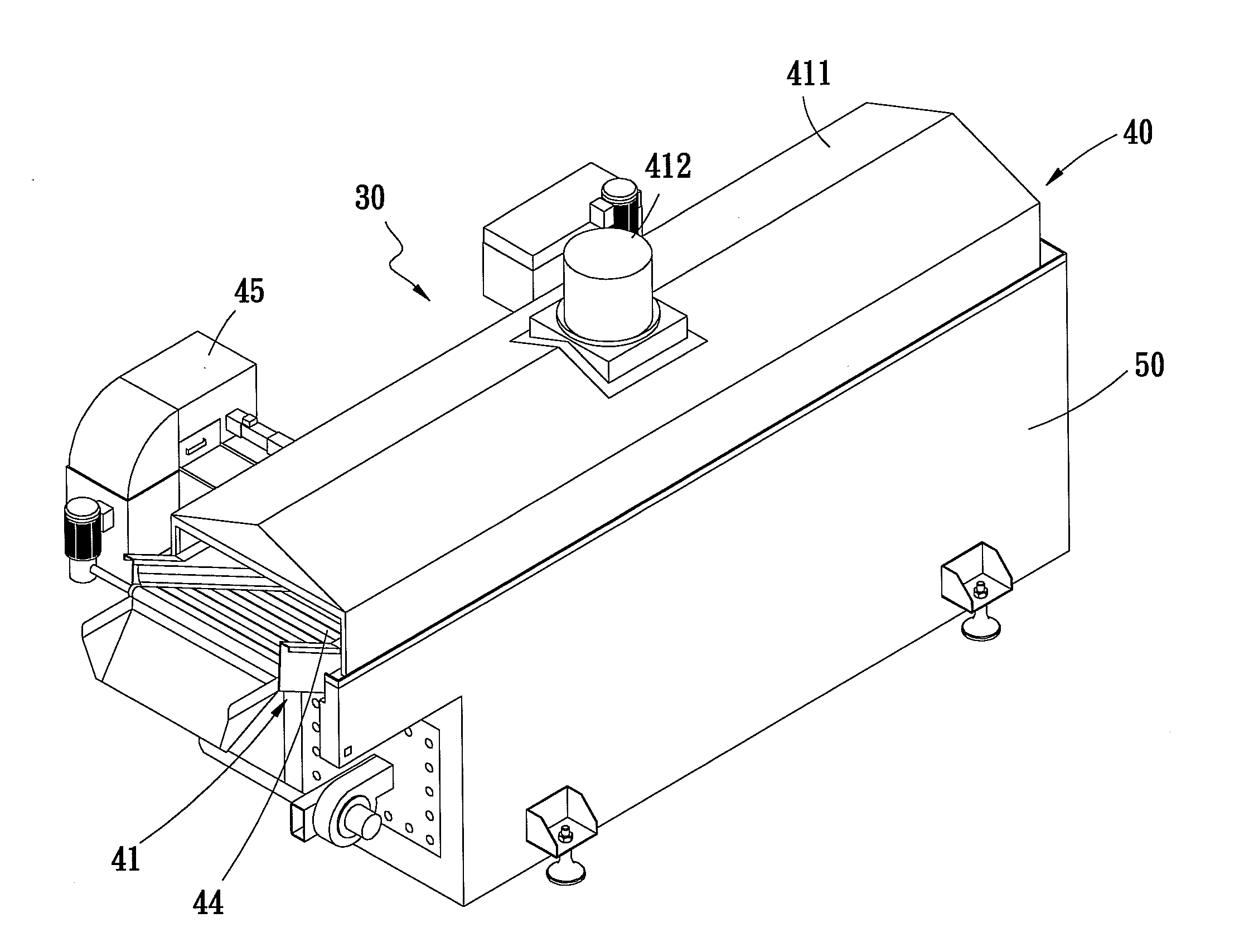 Conveying frying machine