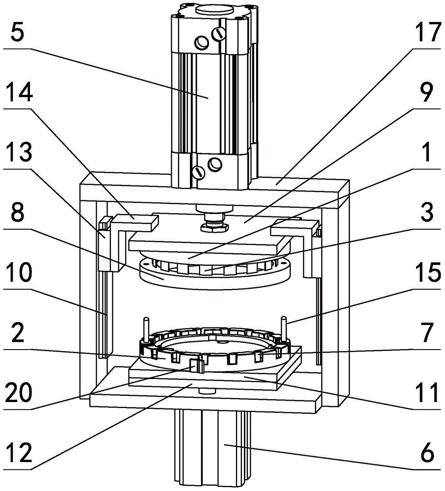 Material head punching device