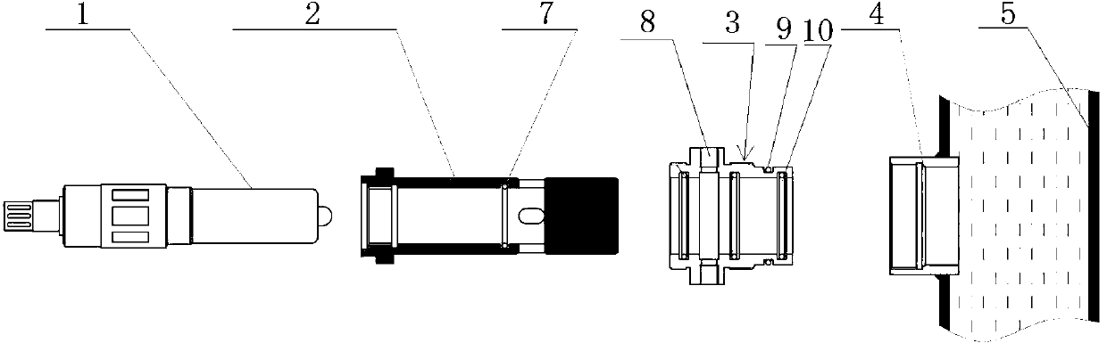 Online automatic cleaning device of pH electrode and control method