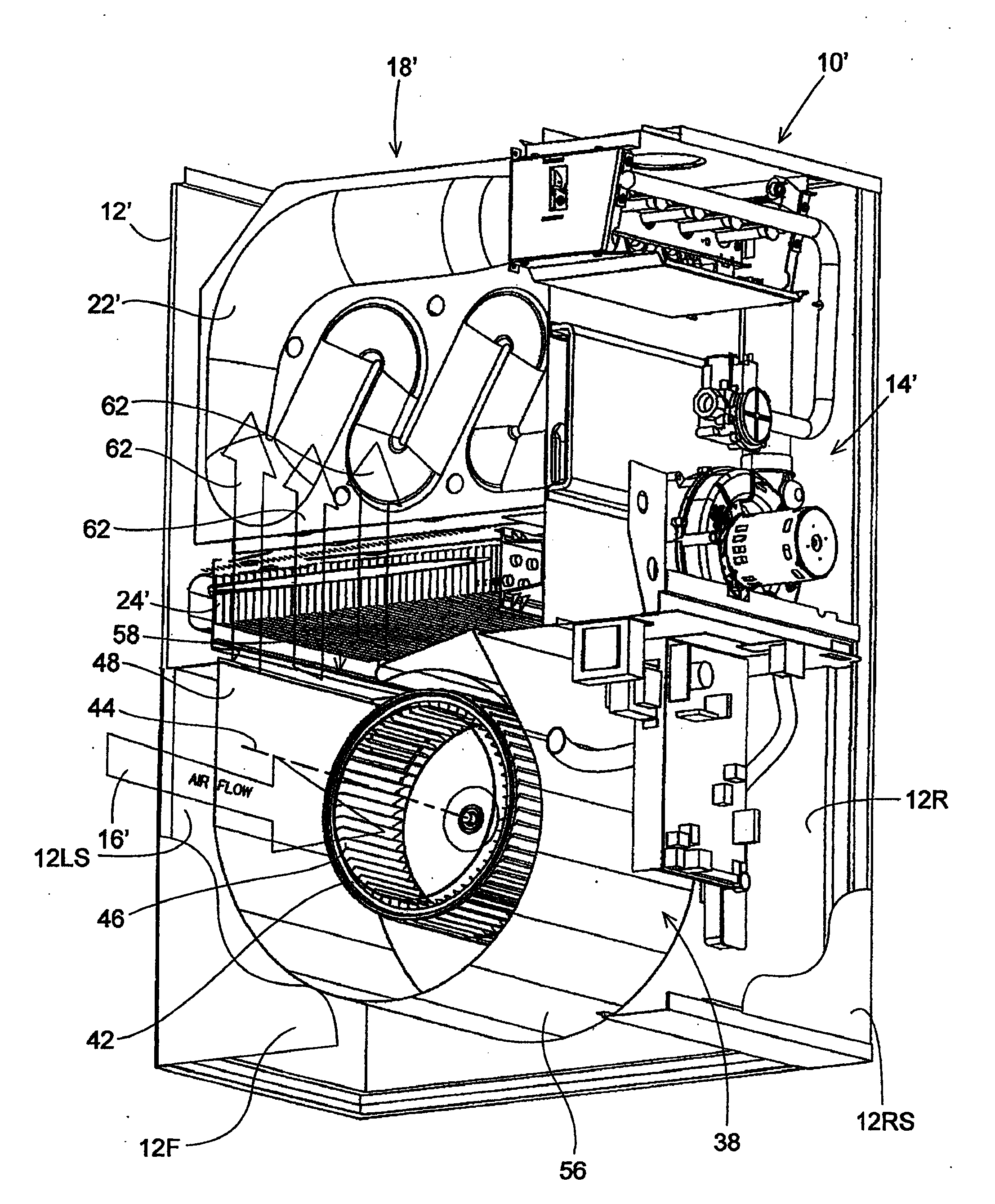 Low Profile, High Efficiency Blower Assembly