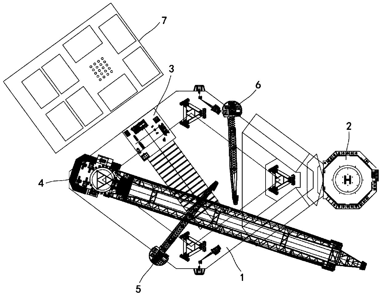 Offshore building unsealing operation platform and unsealing method thereof