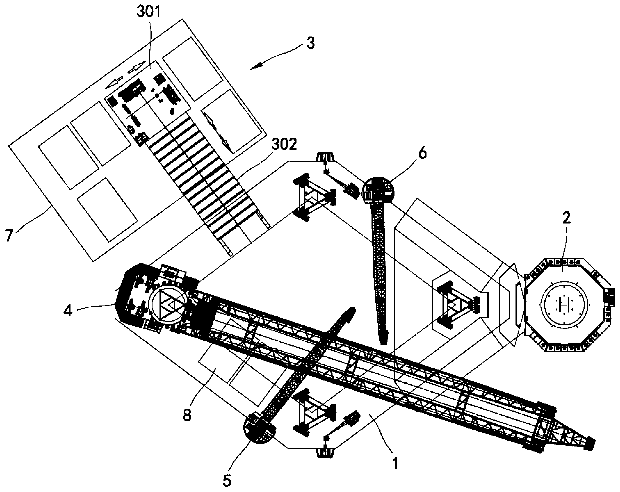 Offshore building unsealing operation platform and unsealing method thereof