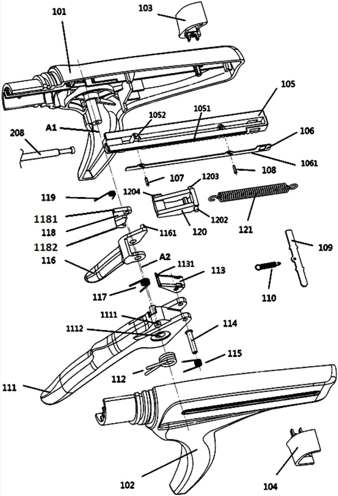 Surgical instrument capable of being operated by signal hand