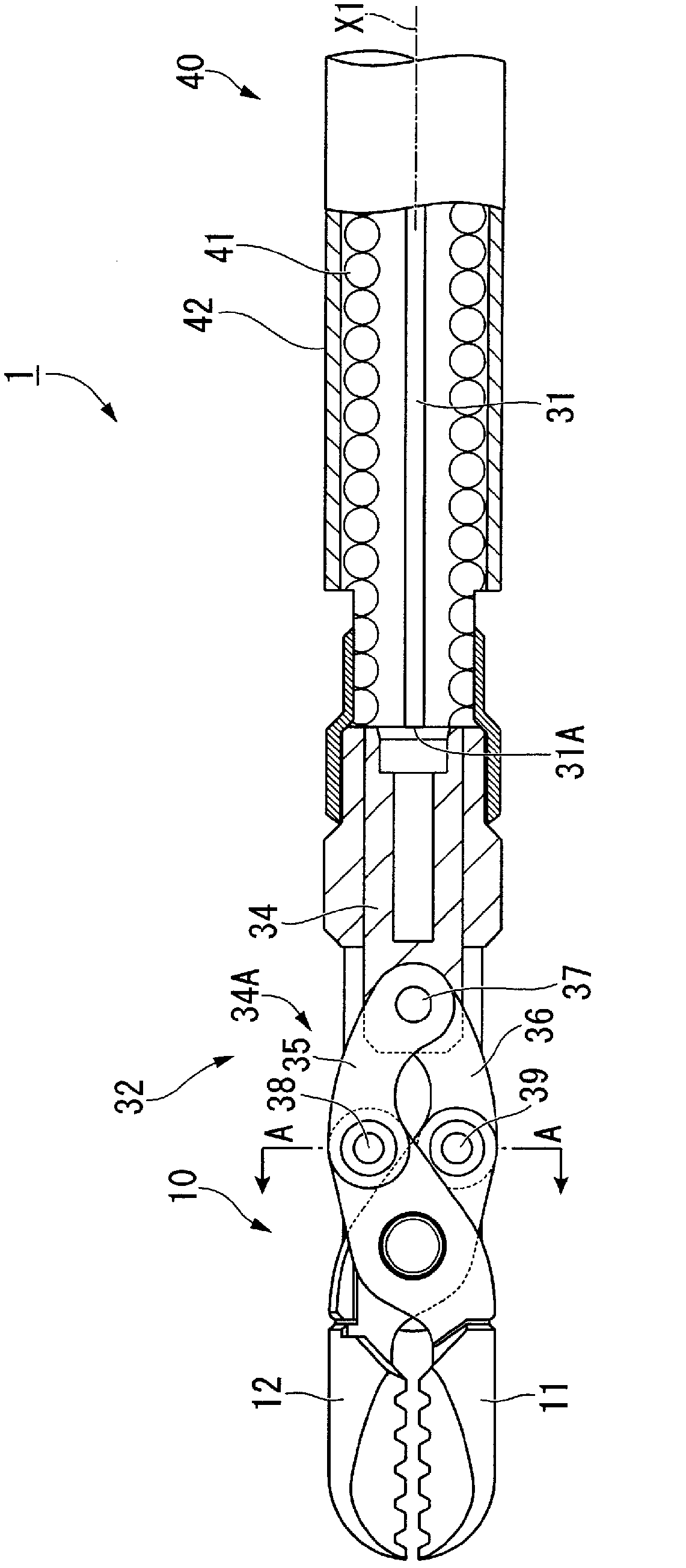 Treatment instrument for endoscope