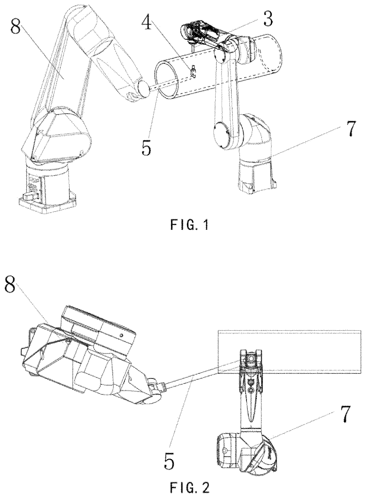 Ultrasonic testing system of dual robot arms and method thereof